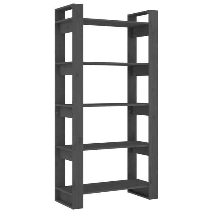 Libreria/Divisorio Grigio 80x35x160 cm Legno Massello 813911