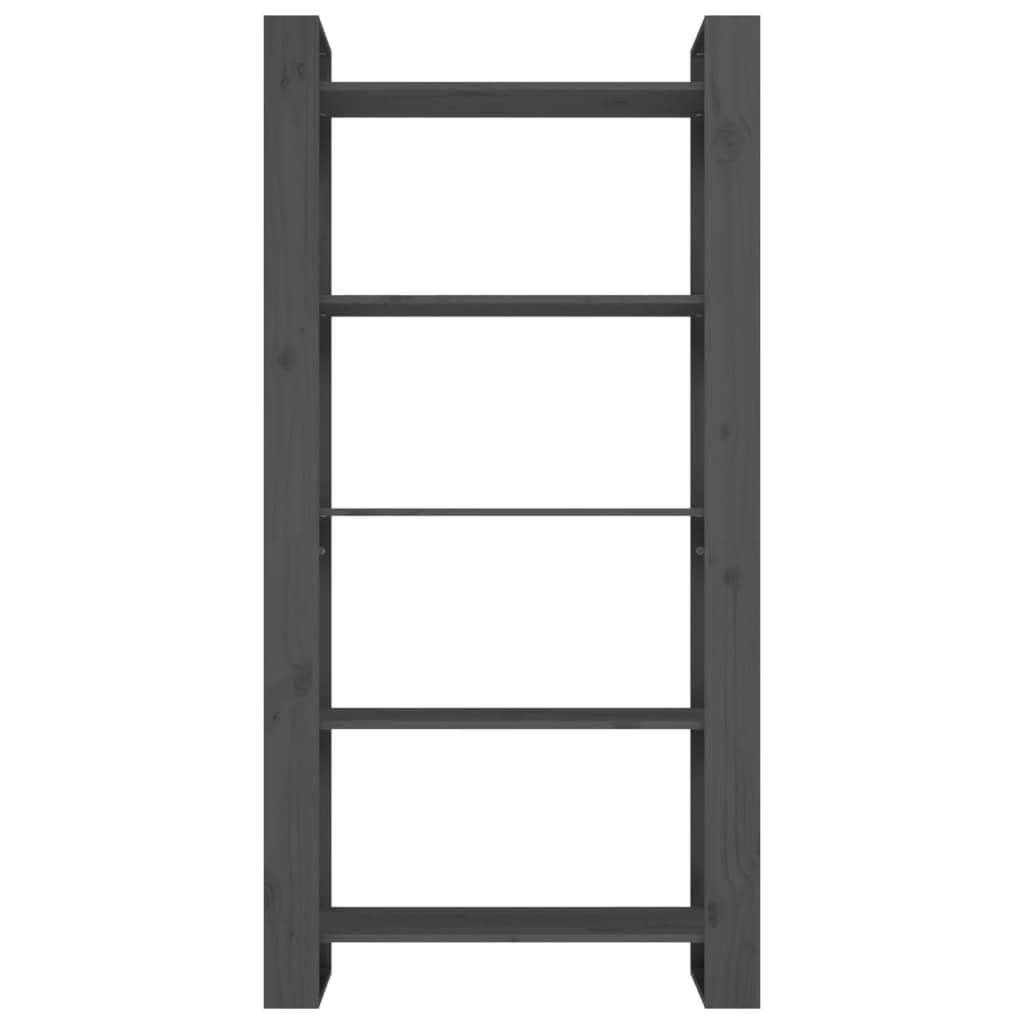 Libreria/Divisorio Grigio 80x35x160 cm Legno Massello 813911