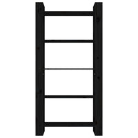 Libreria/Divisorio Nero 80x35x160 cm Legno Massello 813913