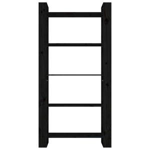 Libreria/Divisorio Nero 80x35x160 cm Legno Massello 813913