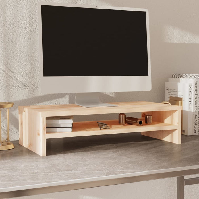 Supporto per Monitor 50x24x13 cm in Legno Massello di Pino 813914