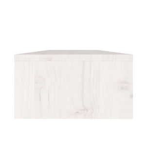 Supporto per Monitor Bianco 50x24x13 cm Legno Massello di Pino 813915