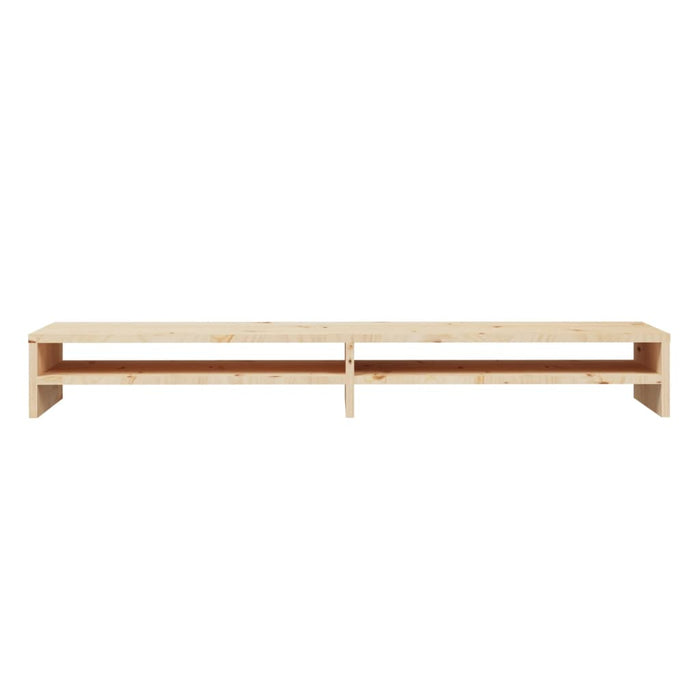 Supporto per monitor 100 x 24 x 13 cm in legno massello di pino marrone 02_0029195