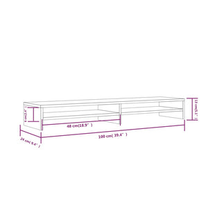 Supporto per Monitor 100x24x13 cm in Legno Massello di Pino cod mxl 12589