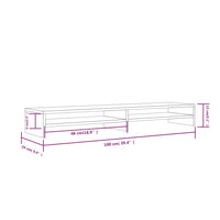 Supporto per monitor 100 x 24 x 13 cm in legno massello di pino marrone 02_0029195