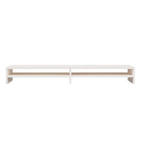 Supporto per Monitor Bianco 100x24x13 cm Legno Massello di Pino 813920