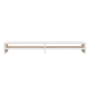 Supporto per Monitor Bianco 100x24x13 cm Legno Massello di Pino cod mxl 25151
