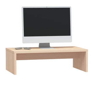 Supporto per Monitor 50x27x15 cm in Legno Massello di Pino 813924