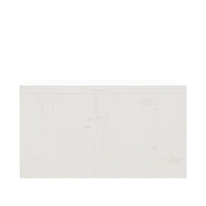 Supporto per Monitor Bianco 50x27x15 cm Legno Massello di Pino 813925