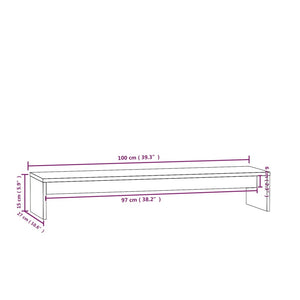 Supporto per Monitor 100x27x15 cm in Legno Massello di Pino cod mxl 5838