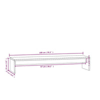 Supporto per monitor 100 x 27 x 15 cm legno massello di pino bianco 02_0029198