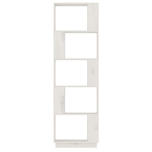 Libreria/Divisorio Bianco 51x25x163,5 cm Legno Massello di Pino 814045
