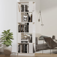 Libreria/Divisorio Bianco 51x25x163,5 cm Legno Massello di Pino 814045