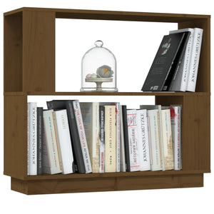 Libreria/Divisorio Ambrato 80x25x70 cm Legno Massello di Pino 814052