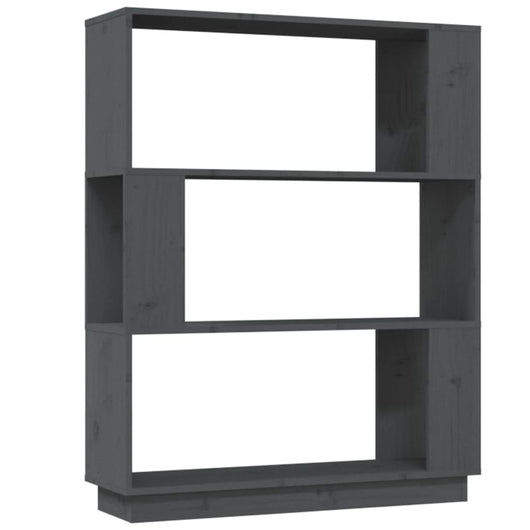 Libreria/Divisorio Grigio 80x25x101 cm Legno Massello di Pino 814056