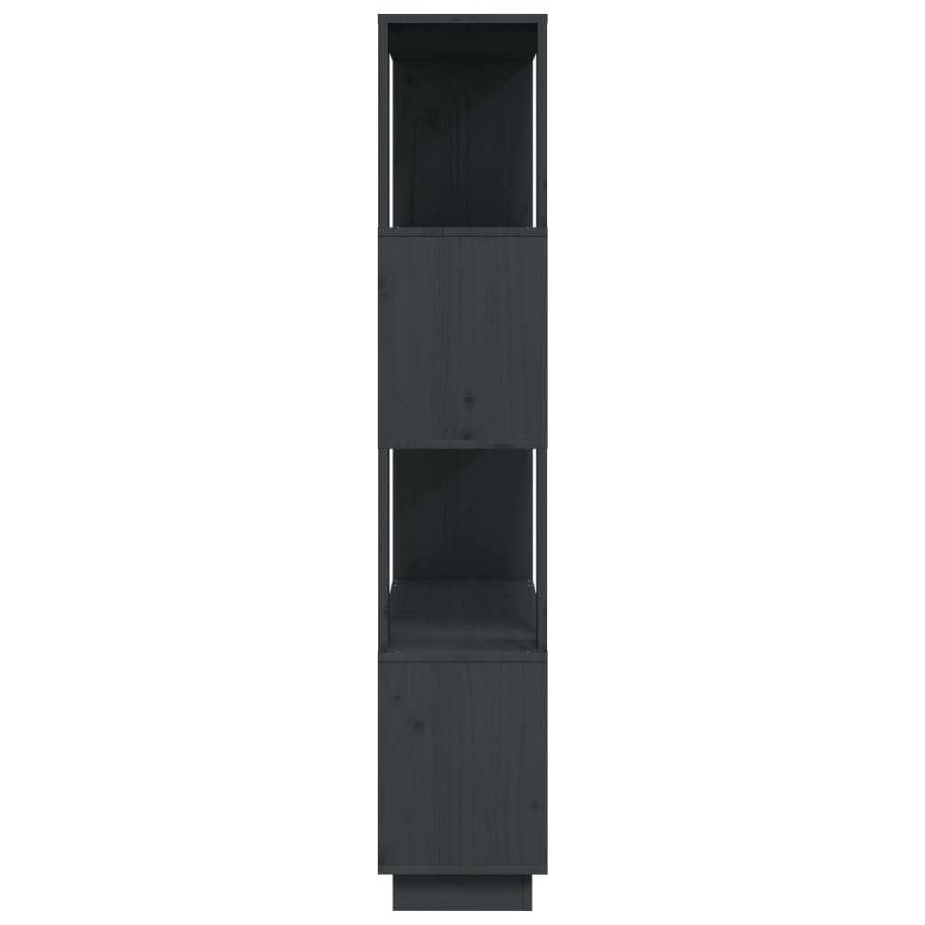 Libreria/Divisorio Grigio 80x25x132 cm Legno Massello di Pino 814061