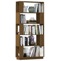 Libreria/Divisorio Ambrato 80x25x163,5cm Legno Massello di Pino 814067