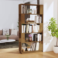 Libreria/Divisorio Ambrato 80x25x163,5cm Legno Massello di Pino 814067