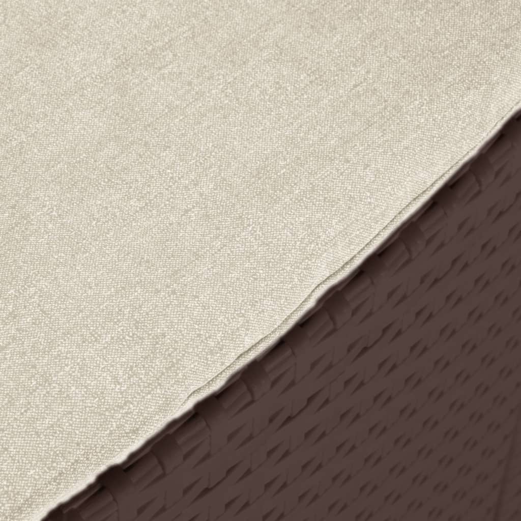 Sedia da Giardino a 2 Posti con Cuscini PP Rattan Marrone 3098688