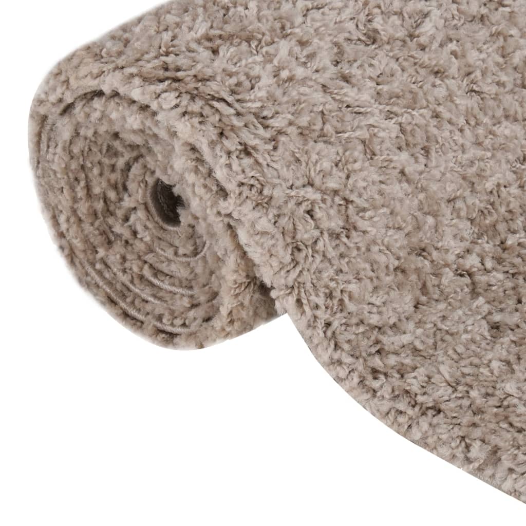 Tappeto Shaggy a Pelo Alto Beige 160x230 cm 342144