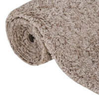 Tappeto Shaggy a Pelo Alto Beige 160x230 cm 342144