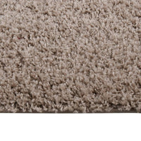 Tappeto Shaggy a Pelo Alto Beige 160x230 cm 342144