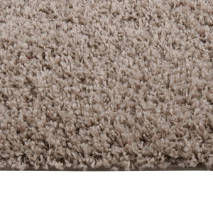 Tappeto Shaggy a Pelo Alto Beige 160x230 cm 342144
