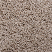 Tappeto Shaggy a Pelo Alto Beige 160x230 cm 342144