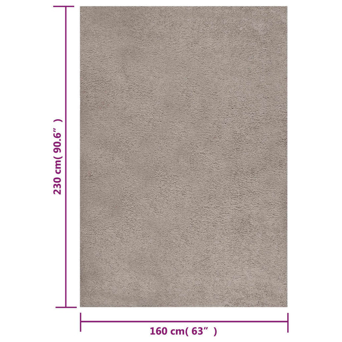 Tappeto Shaggy a Pelo Alto Beige 160x230 cm 342144