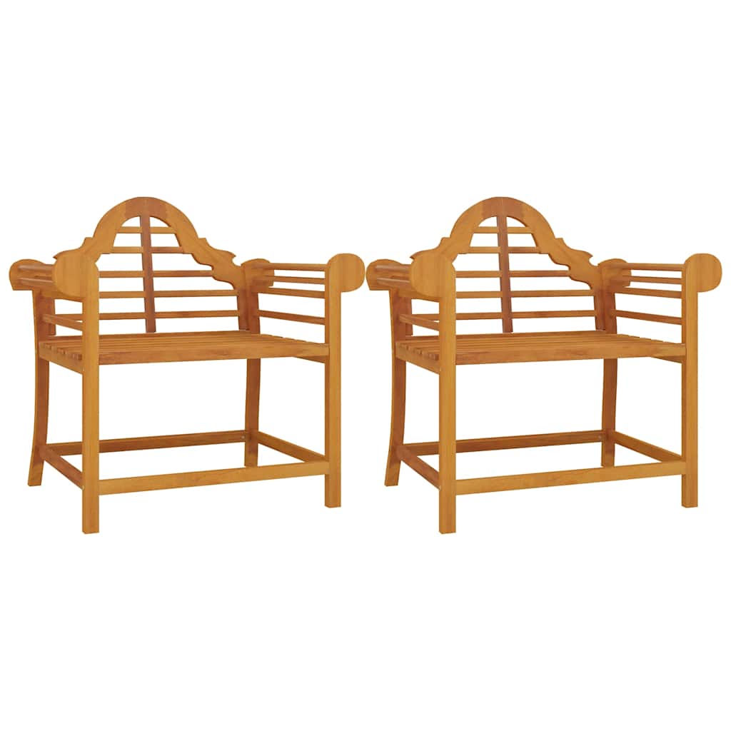Sedie da Giardino 2 pz 91x62x94 cm in Legno Massello di Teak 319151