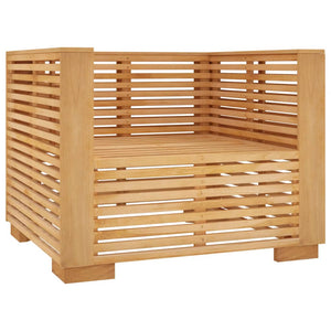 Divano da Giardino Cuscini Grigio Scuro Legno Massello di Teak 319168