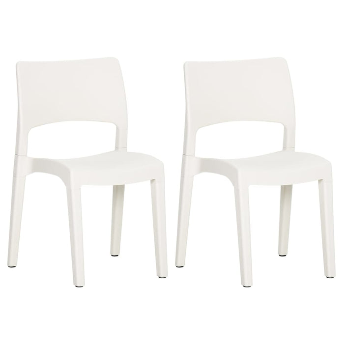 Sedie da Giardino 2 pz in Polipropilene Bianco 317726