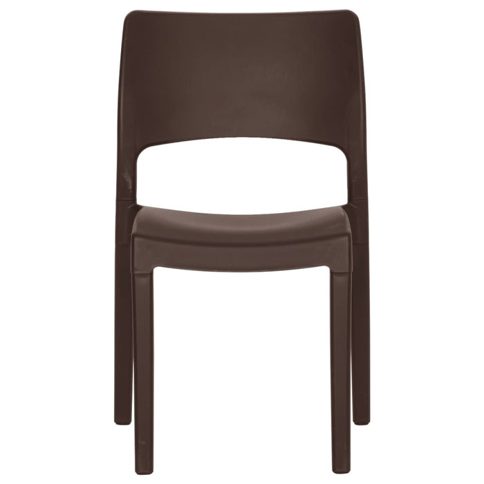 Sedie da Giardino 2 pz in Polipropilene Moka cod mxl 28009