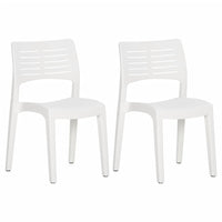 Sedie da Giardino 2 pz in Polipropilene Bianco cod mxl 25606