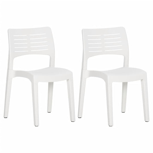 Sedie da Giardino 2 pz in Polipropilene Bianco cod mxl 25606