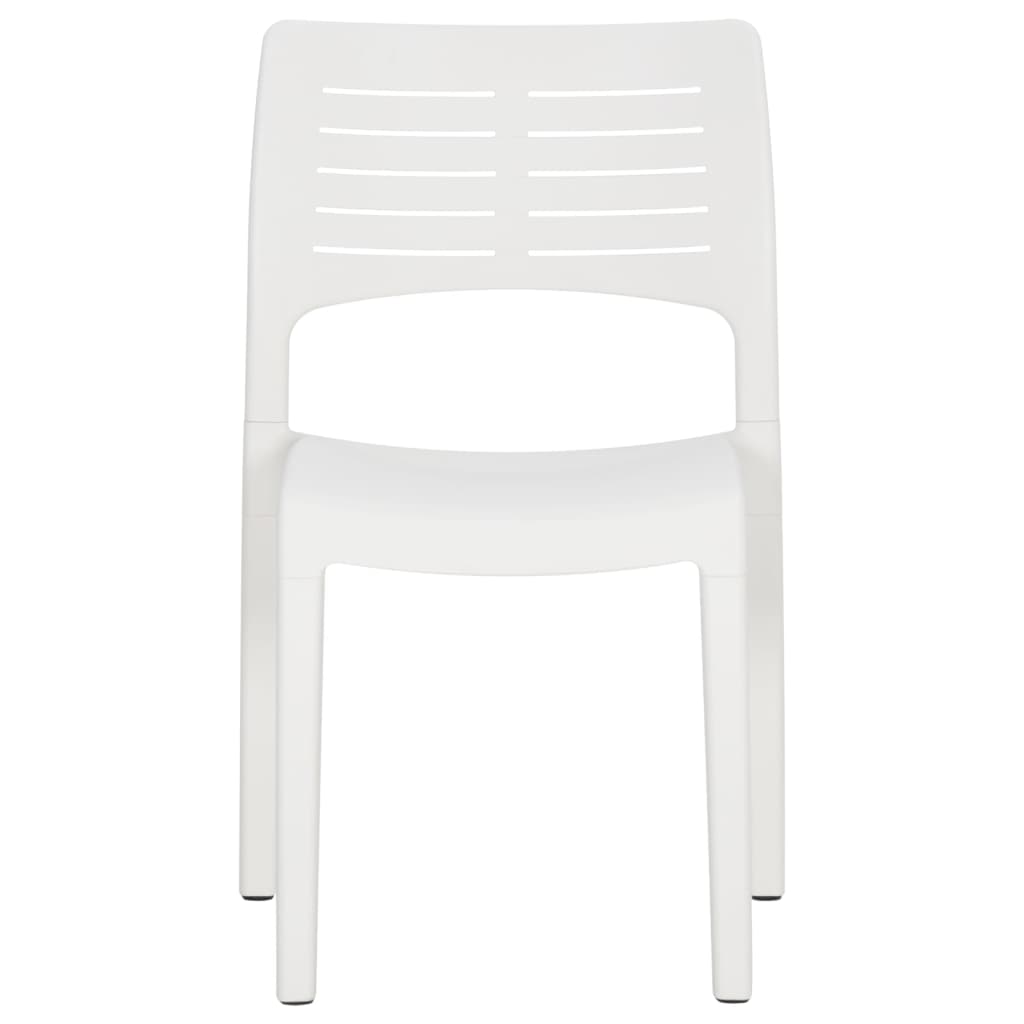 Sedie da Giardino 2 pz in Polipropilene Bianco cod mxl 25606