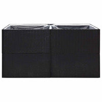 Fioriera da Giardino Nero 157x80x80 cm in Polyrattan 319174