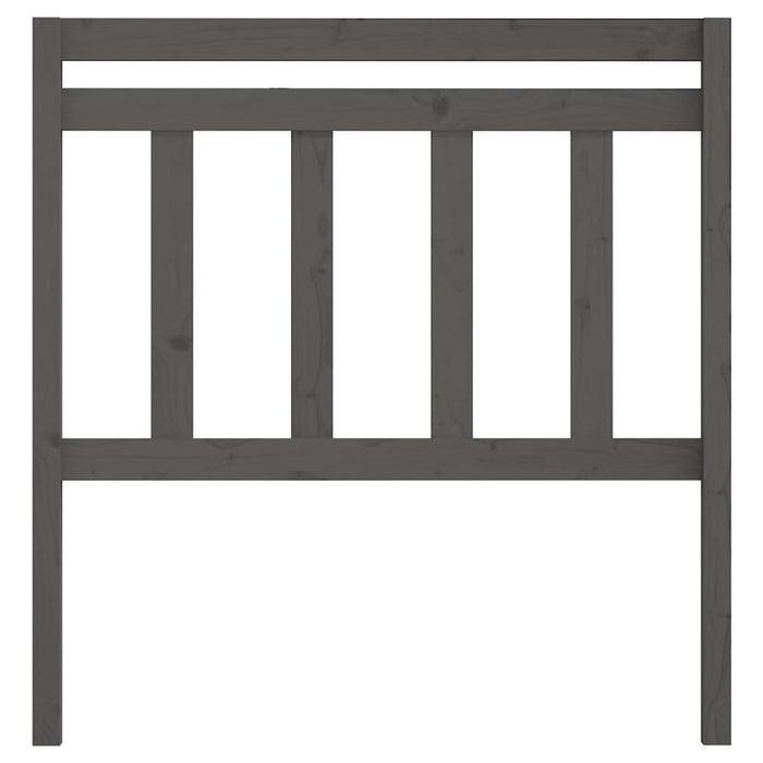 Testiera Letto Grigia 81x4x100 cm in Legno Massello di Pino 814071
