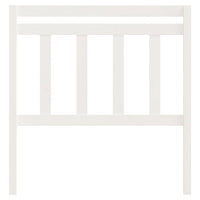 Testiera per Letto Bianca 96x4x100 cm in Legno Massello di Pino 814075
