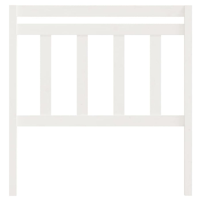 Testiera per Letto Bianca 96x4x100 cm in Legno Massello di Pino 814075