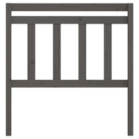 Testiera per Letto Grigia 106x4x100cm in Legno Massello di Pino 814081