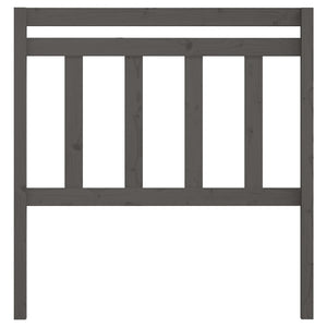Testiera per Letto Grigia 106x4x100cm in Legno Massello di Pino 814081