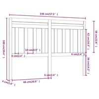 Testiera per Letto-Testata-Testiera Decorativa 146x4x100 cm in Legno Massello di Pino 509080