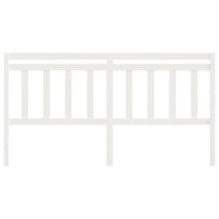 Testiera per Letto Bianca 186x4x100cm in Legno Massello di Pino 814110