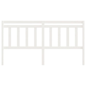 Testiera per Letto Bianca 186x4x100cm in Legno Massello di Pino 814110
