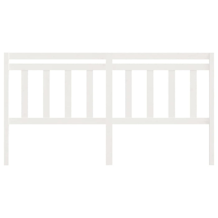 Testiera per Letto Bianca 186x4x100cm in Legno Massello di Pino 814110