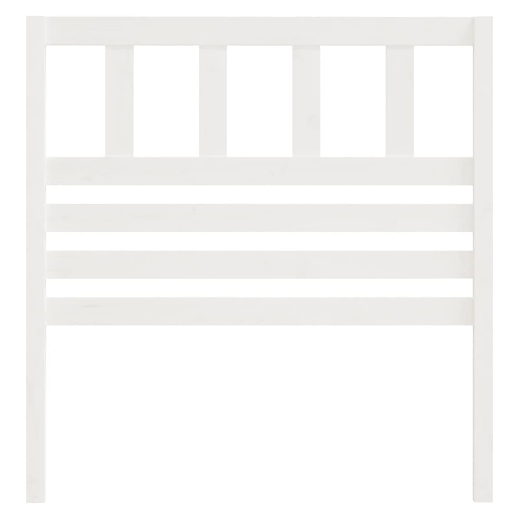 Testiera per Letto Bianca 96x4x100 cm in Legno Massello di Pino cod mxl 48610