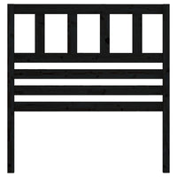 Testiera per Letto-Testata-Testiera Decorativa Nera 96x4x100 cm in Legno Massello di Pino 445534