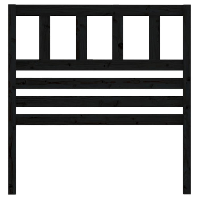 Testiera per Letto-Testata-Testiera Decorativa Nera 96x4x100 cm in Legno Massello di Pino 445534