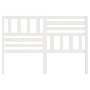 Testiera per Letto Bianca 146x4x100cm in Legno Massello di Pino